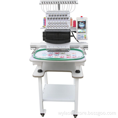 Computerized Single Head Embroidery Machine with Touch Screen Computer for Industrial Cap T-Shirt Flat Embroidery Machine (1501CS)